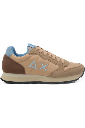 sun68 Sneakers da uomo tom multicolor con inserti in suede a contrasto beige