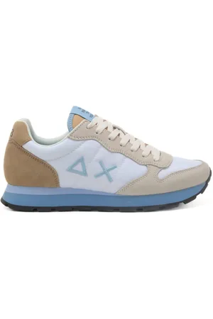 sun68 Sneakers da uomo tom multicolor con inserti in suede a contrasto bianche