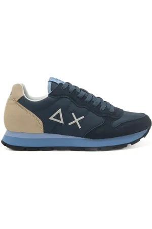 sun68 Sneakers da uomo tom multicolor con inserti in suede a contrasto blu navy