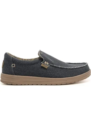 Hey dude Scarpe uomo mikka braided slip on blu in tessuto