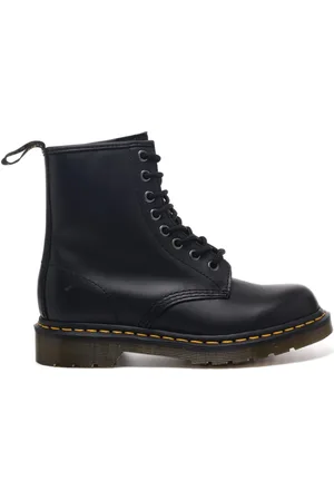 Dr. Martens Anfibio donna 1460 nappa con cuciture gialle in pelle nero
