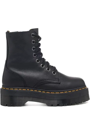 Dr. Martens Anfibio donna jadon iii platform in pelle morbida con cerniera nero