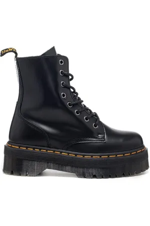Dr. Martens Anfibio donna jadon con platform in pelle spazzolata nera