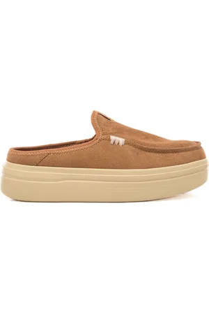 Hey dude Sabot slip on da donna austin lift classic con tomaia in pelle scamosciata e zeppa leggera marrone tan