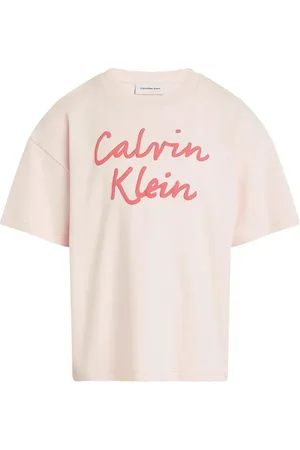 Calvin Klein T-shirt maniche corte con logo rosa