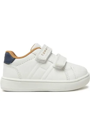 Tommy Hilfiger Sneakers in ecopelle con velcro bianco
