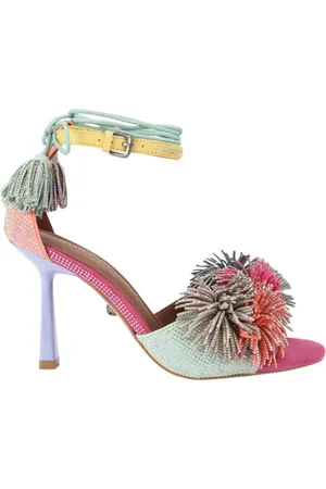 Kurt Geiger Sandali alti con pompon strass