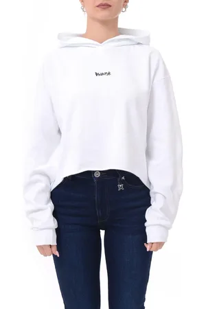 DISCLAIMER Felpa crop con maxi logo gioiello