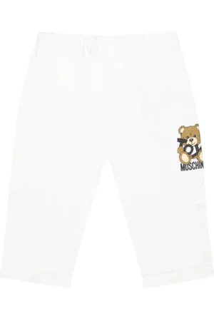 Moschino Pantaloni cargo con stampa orsetto