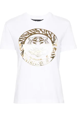 Roberto Cavalli T-shirt maniche corte con logo Tiger