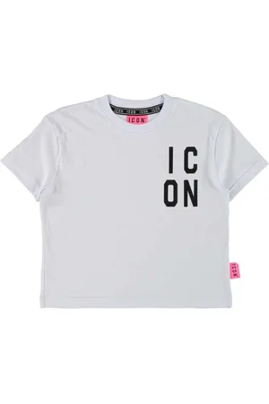Icon Brand T-shirt crop maniche corte con logo