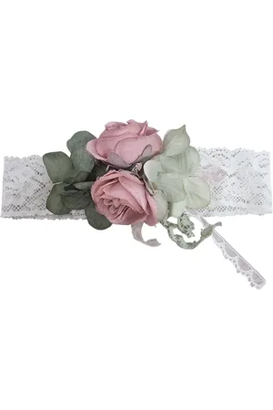 Mimilù Fascetta per capelli neonata con fiori
