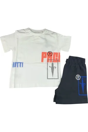 Cesare Paciotti Completo T-shirt e bermuda con logo nero