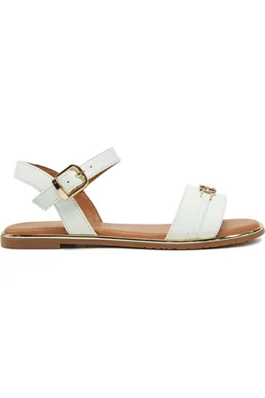 Tommy Hilfiger Sandali bambina in ecopelle con placca logo