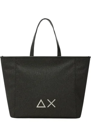 sun68 Borsa a mano glitterata con logo