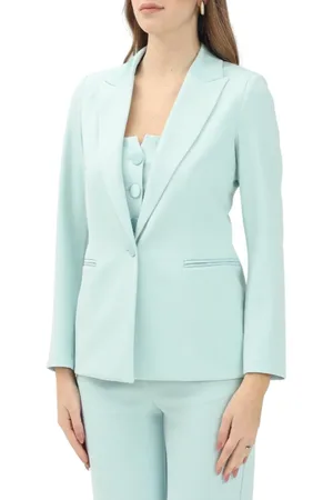 VICOLO Giacca blazer monopetto in tessuto crepe