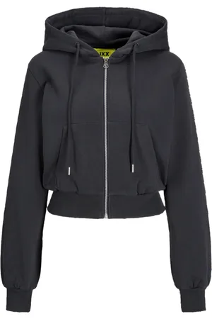 JJXX Felpa con zip e cappuccio palma nera