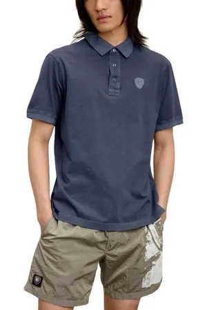 Blauer Polo Devitt manica corta in cotone