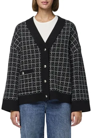 Pieces® Cardigan nilja nero bianco