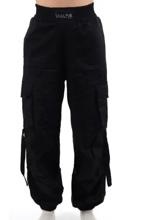 DISCLAIMER Pantaloni cargo con logo strass