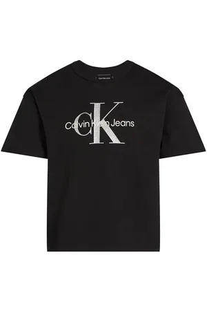Calvin Klein T-shirt maniche corte con logo glitterato
