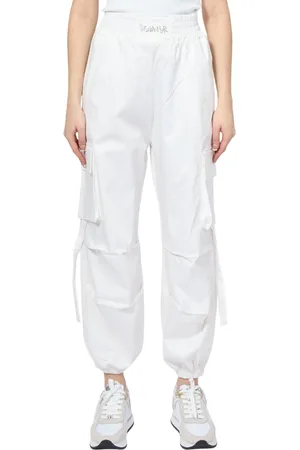 DISCLAIMER Pantaloni cargo con logo strass
