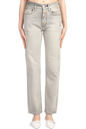 VICOLO Jeans Zoe gamba dritta lavaggio grigio