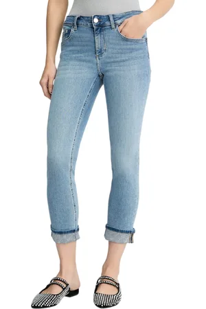 Liu Jo Jeans skinny con risvolto strass lavaggio blu medio