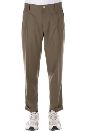 John Richmond Pantaloni Rinesti con pinces gamba slim tortora