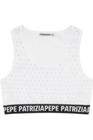 Patrizia Pepe Top crop con strass