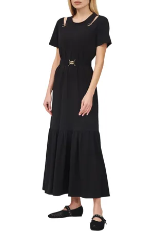 Liu Jo Abito midi in jersey con cut out e cintura