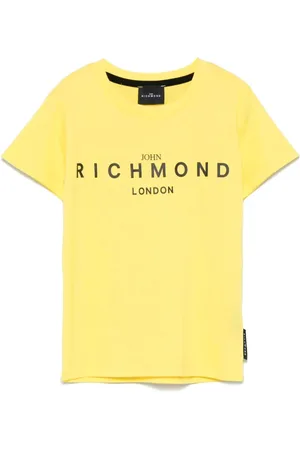John Richmond T-shirt manica corta Plogus con logo giallo