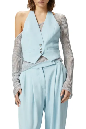 Pinko Gilet elegante Moretta in cady celeste