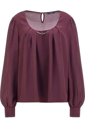 Guess Blusa Cora manica lunga vinaccia