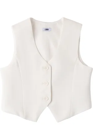 iDo(Dodipetto) Gilet elegante monopetto bianco