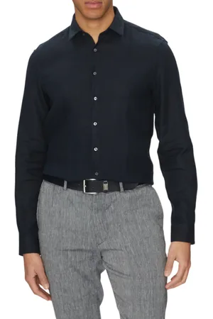 Calvin Klein Camicia manica lunga in lino slim fit