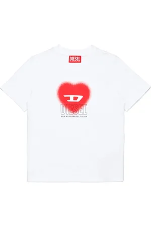 Diesel T-shirt maniche corte con stampa logo in cotone