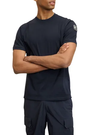 Blauer T-shirt maniche corte Anthony in jersey