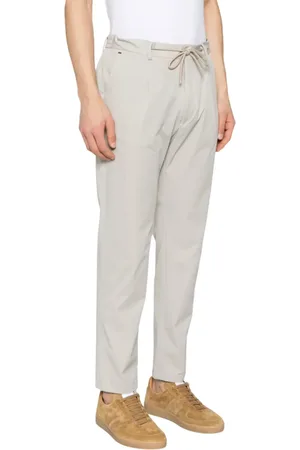 Manuel Ritz Pantaloni slim fit in tessuto tecnico ecrù