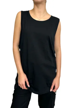 DISCLAIMER Canotta con cut out e laccetti strass