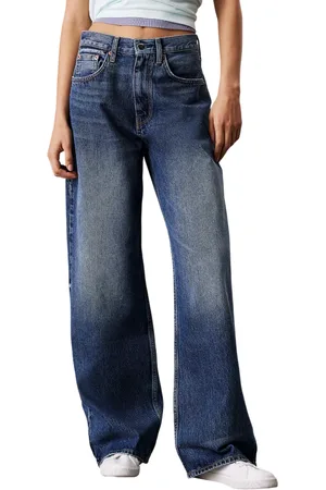 Calvin Klein Jeans a palazzo lavaggio blu scuro