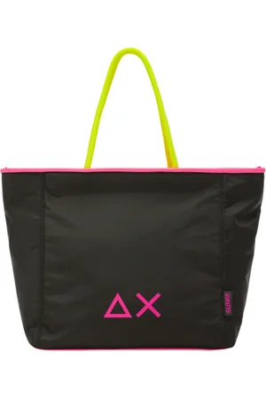 sun68 Borsa a mano in nylon con logo fucsia