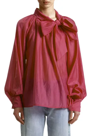 VICOLO Blusa manica lunga con fusciacca