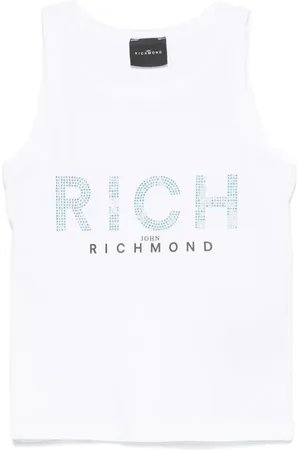 John Richmond Canotta Sapet con logo strass