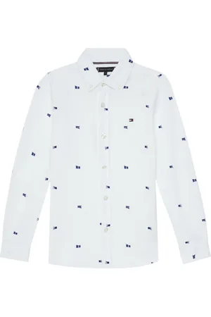 Tommy Hilfiger Camicia manica lunga in pique con bandierine