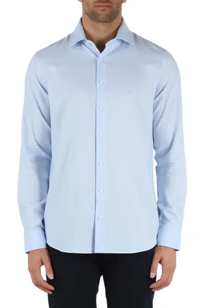 Michael Kors Camicia Dobby slim fit in micro fantasia