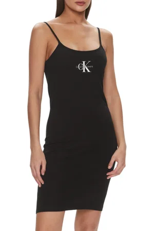 Calvin Klein Abito corto smanicato in jersey