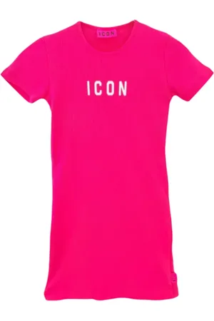 Icon Brand Abito manica corta a costine con logo
