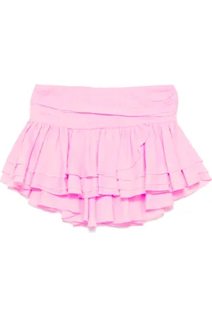 Pinko Pinko Up gonna corta con balze rosa