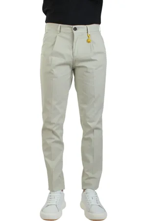 Manuel Ritz Pantaloni slim fit con pinces beige